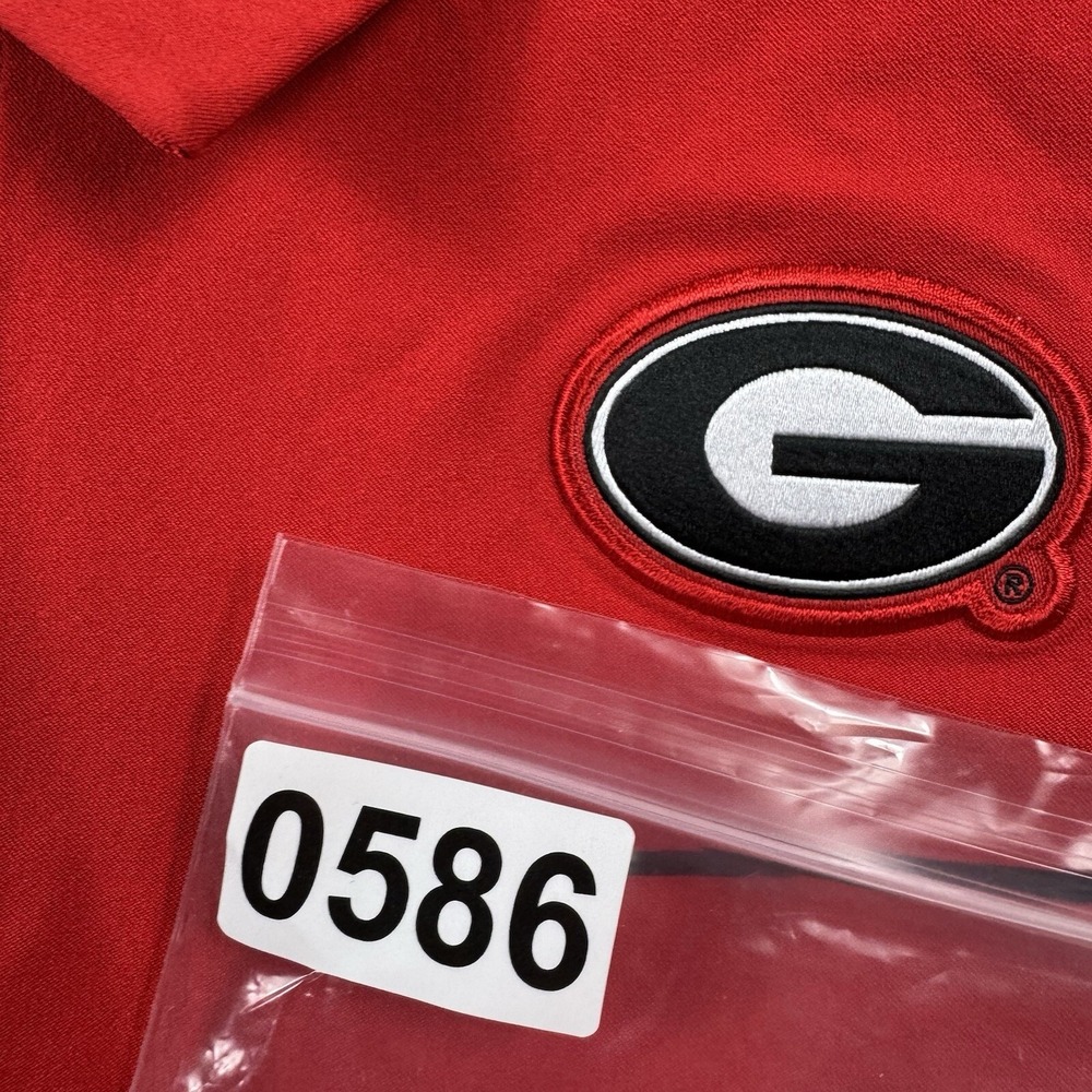 Nike Dri-Fit UGA Georgia Bulldogs Coaches On-Field Polo Red Mens Sz Large EUC - Picture 9 of 9